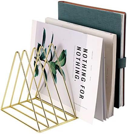 Triangle File Holder Book Rack, Vinyl Record Holder, Desktop File Sorter Magazine Organize Letter... | Amazon (US)