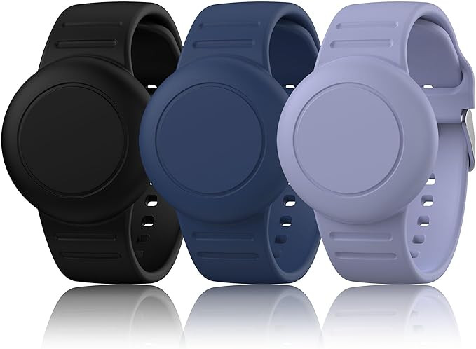 3 Pack Waterproof Air Tag Bracelet for Kids, Soft Silicone Air tag Holder for Apple Air Tag Case,... | Amazon (US)