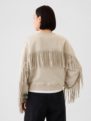 Vintage Soft Wedge Crewneck Fringe Sweatshirt | Gap (US)