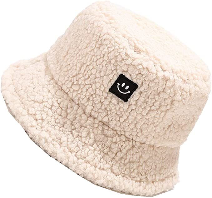 MaxNova Fuzzy Fleece Faux Fur Bucket Hat for Women | Amazon (US)