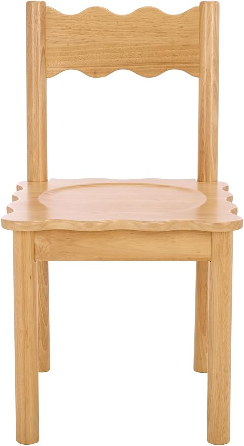 SAFAVIEH Home Collection – Nolly Natural Scallop Solid Wood Dining Chair Set of 2, Country Cott... | Amazon (US)