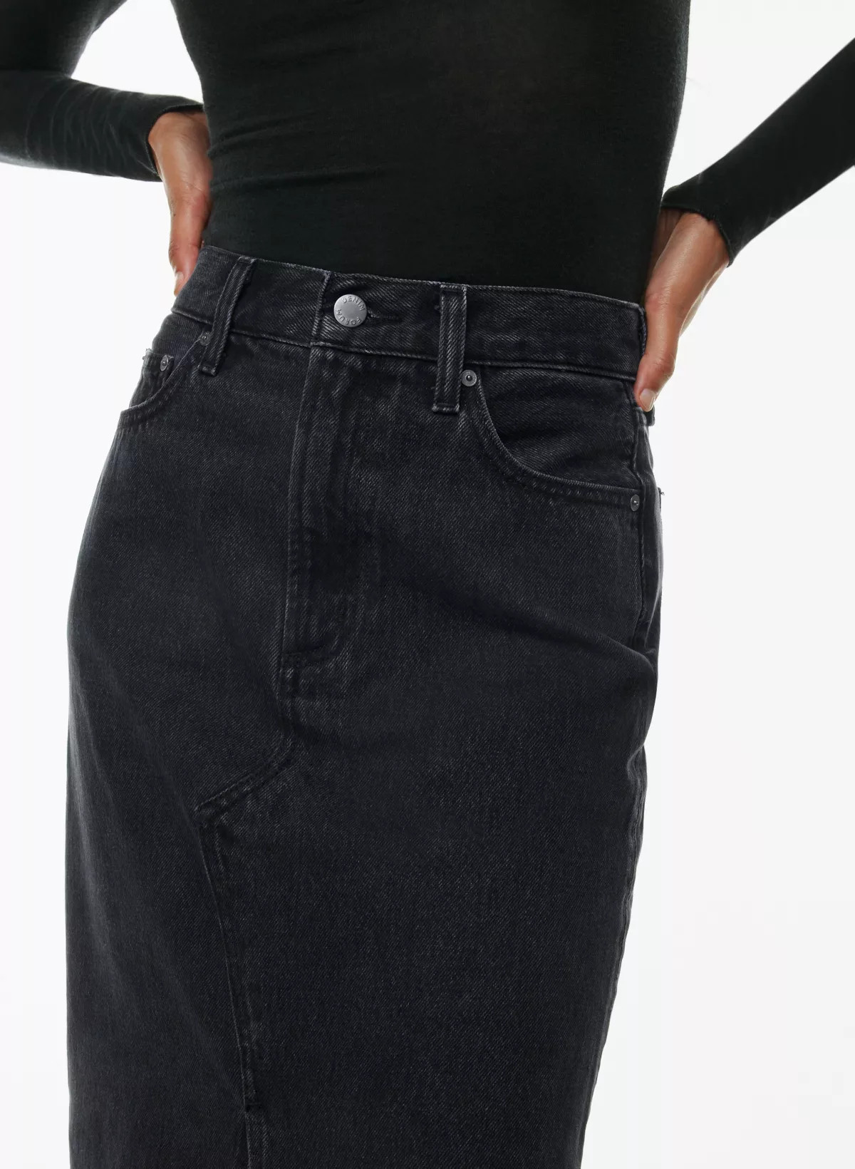 THE '90S VINTAGE MAXI JEAN SKIRT | Aritzia