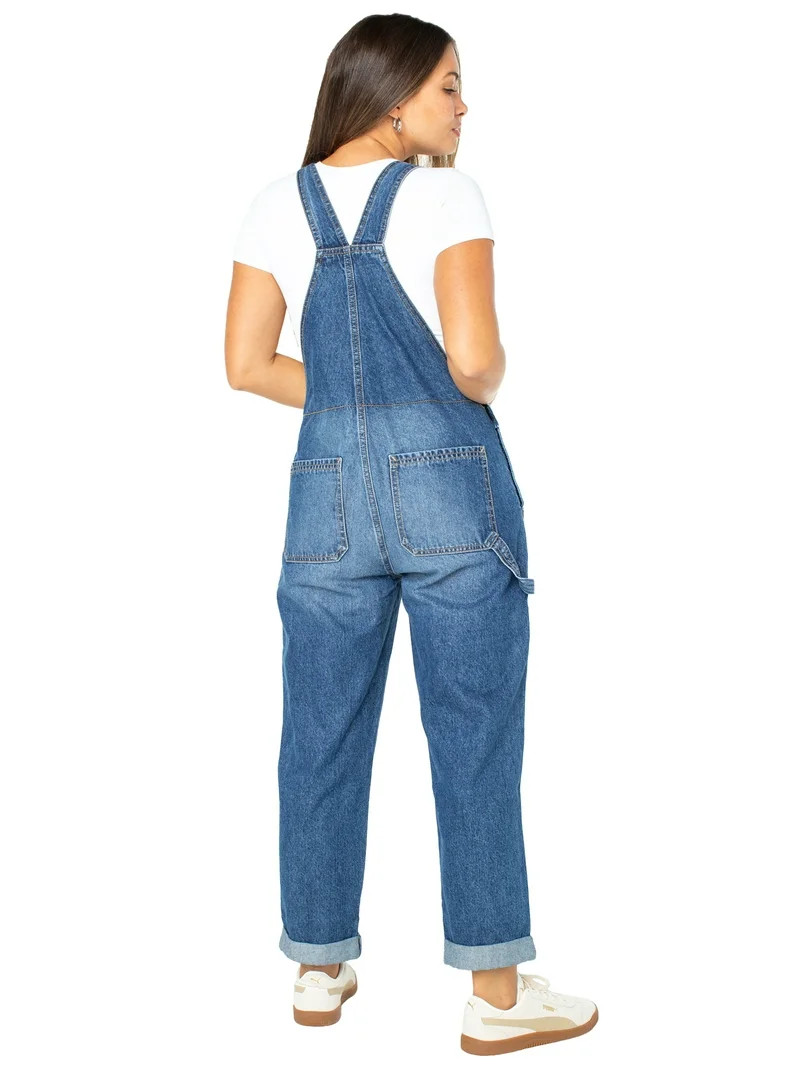 Celebrity Pink Juniors Boyfriend Cuffed Overall - Walmart.com | Walmart (US)