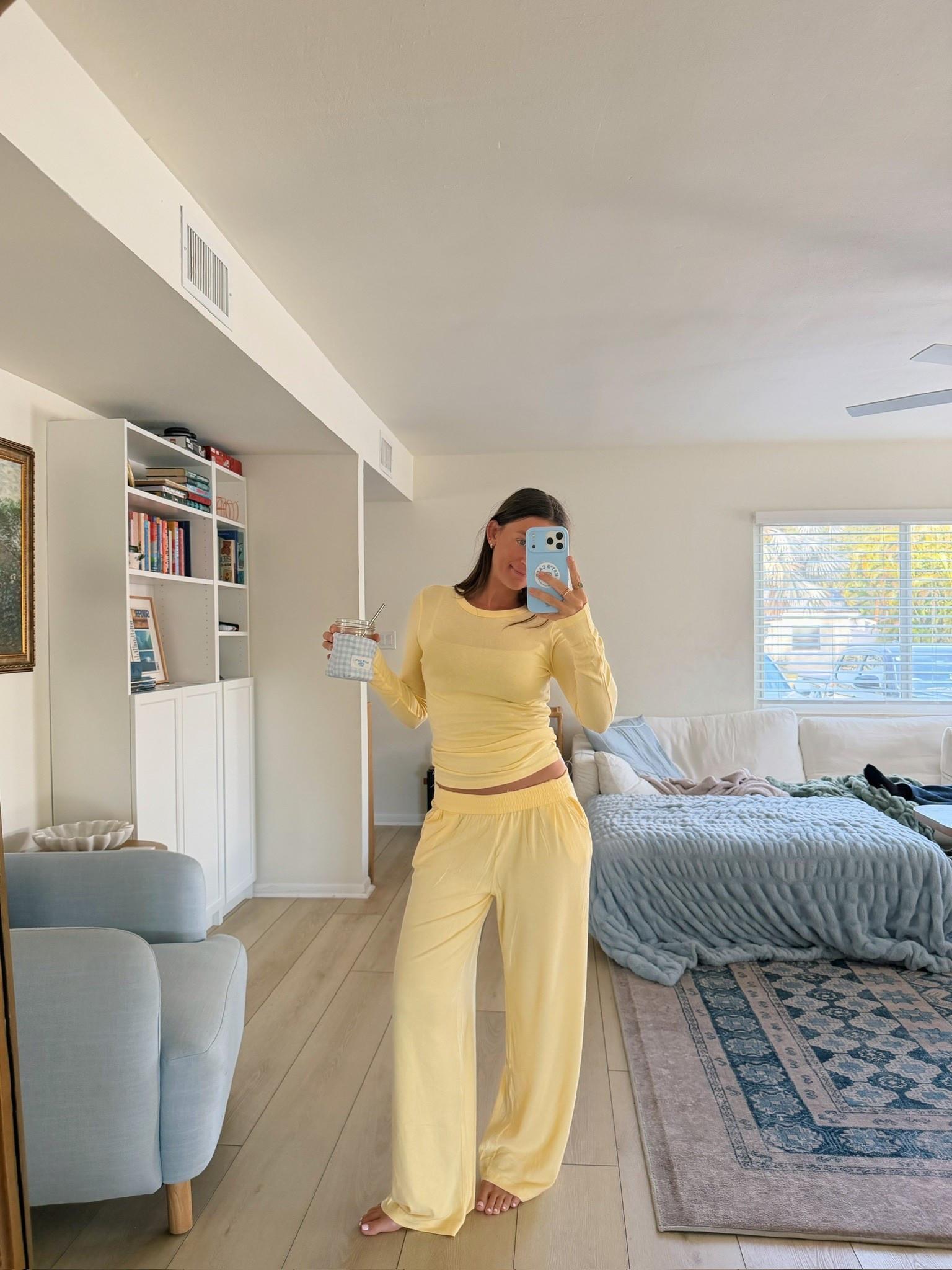 the prettiest butter yellow set! wearing small in pants and XS in top 

#LTKgrwm #LTKootd