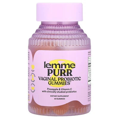 Lemme, Purr, Vaginal Probiotic Gummies, Pineapple, 60 Gummies | iHerb