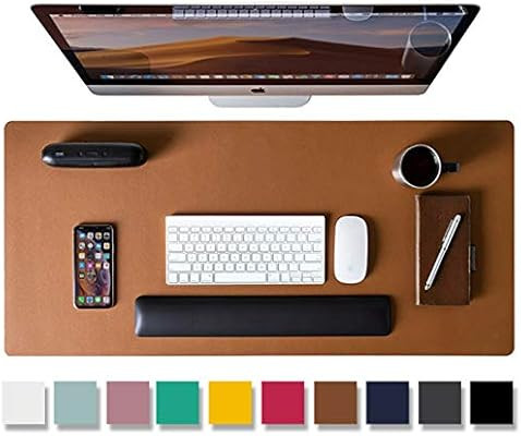 Leather Desk Pad Protector,Mouse Pad,Office Desk Mat, Non-Slip PU Leather Desk Blotter,Laptop Des... | Amazon (US)