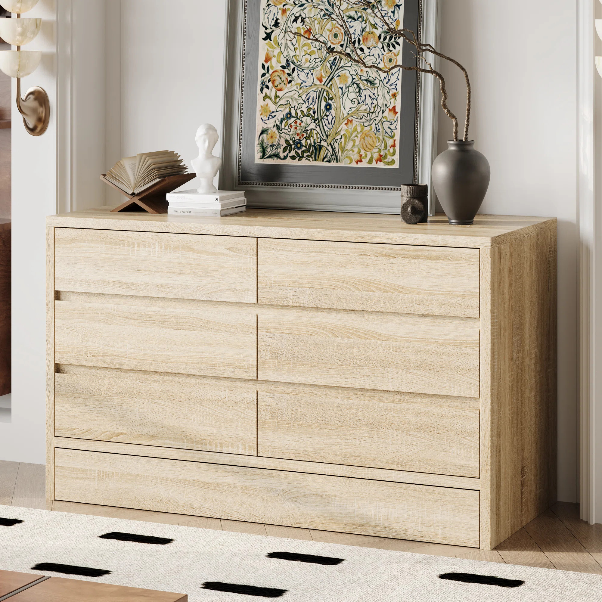 Contemporary 6-Drawer Storage Dresser With Hidden Compartments | Wayfair North America