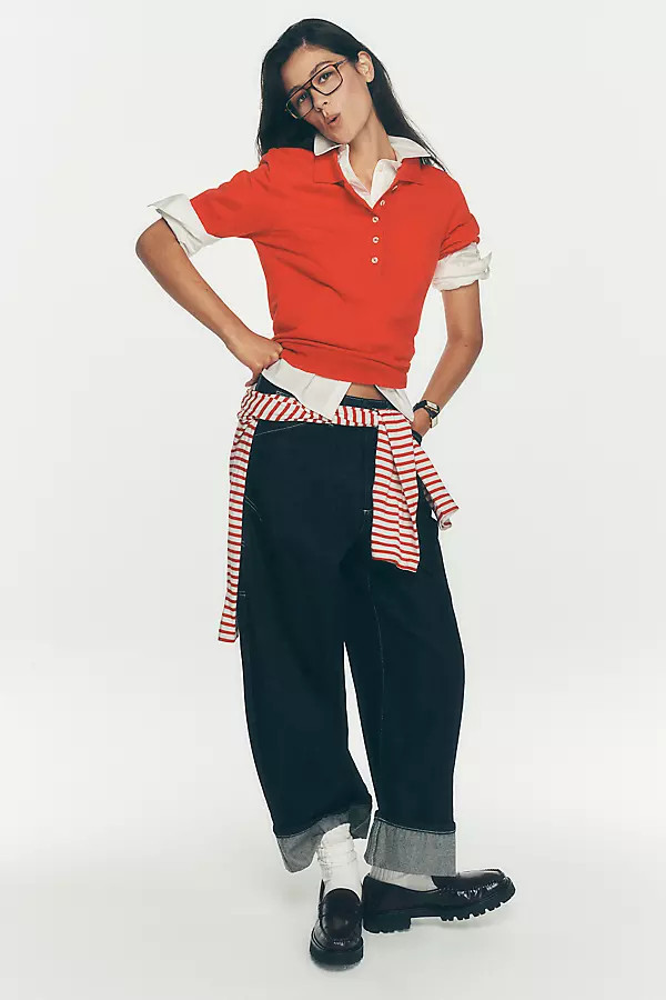 The Kayden Barrel Carpenter Jeans by Pilcro | Anthropologie (US)