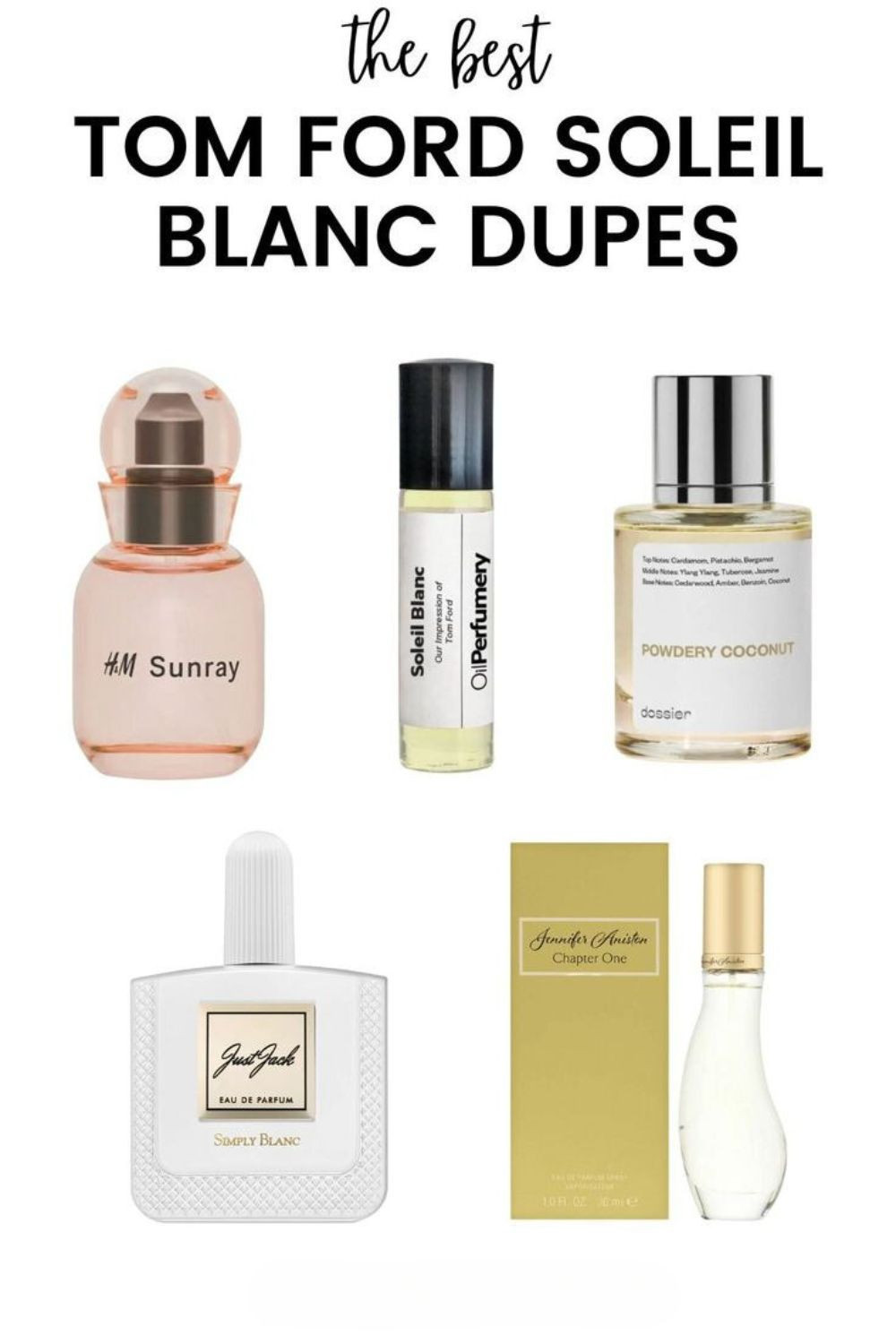 If you’ve been dreaming of that luxurious, sun-drenched vibe from Tom Ford Soleil Blanc but can’t justify the splurge, these dupes are a game-changer. They deliver the same creamy blend of warm amber, exotic florals, and coconut without breaking the bank. Perfect for that effortless, beachy elegance year-round, these affordable alternatives bring luxe fragrance within reach. Click the link to discover your next summer-ready signature scent without the hefty price tag! 

 #LTKFindsUnder50 #LTKFindsUnder100 #LTKBeauty