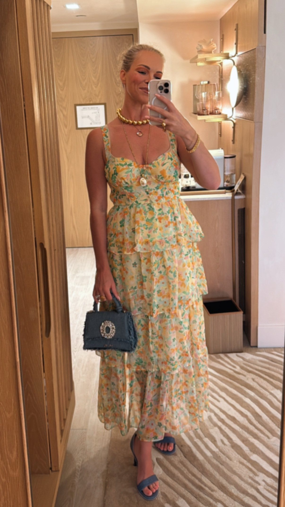 Dinner in South Florida, night ✌🏻! Heading to an Italian restaurant and wearing some sunny tiered frills 💛 this dress is under $100 (marked down from $300) and this is also the last day to get 30% off of VICI (my shoes and necklace!) with code LTK30 

#LTKWatchNow #LTKxVICI #LTKTravel