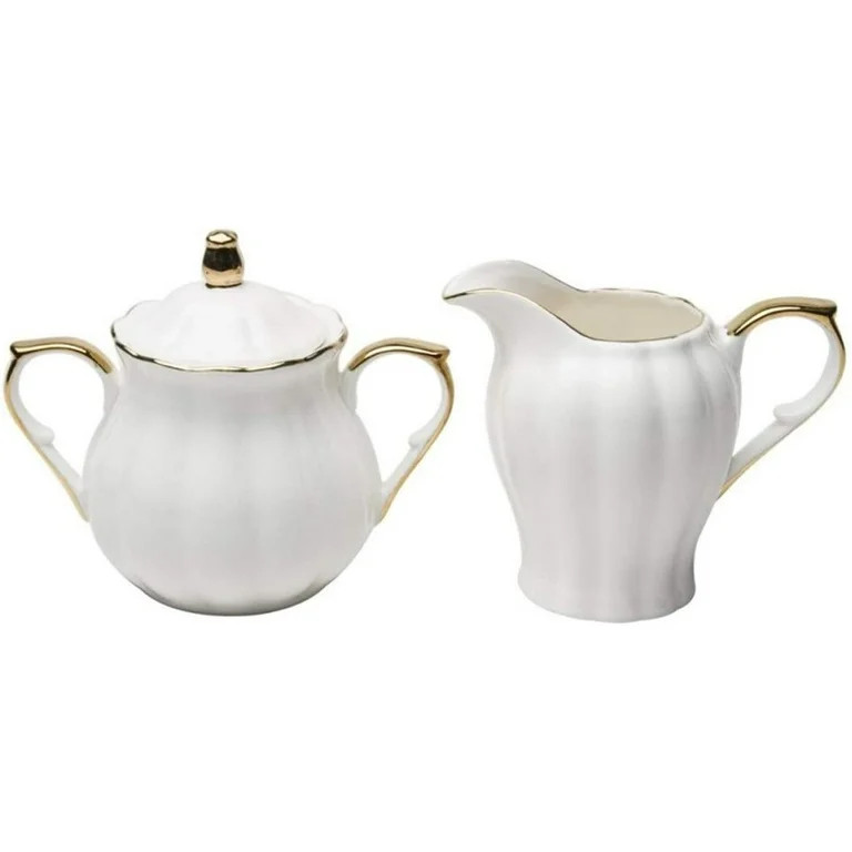 White Gold Cream and Sugar Set - Walmart.com | Walmart (US)