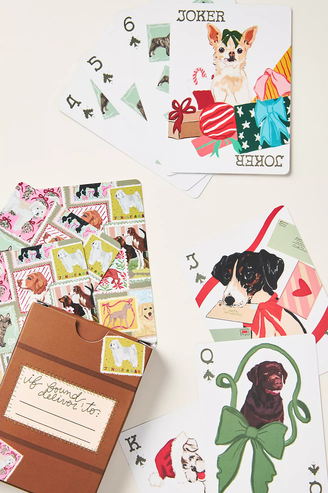 Megan Carn x Anthropologie Holiday Dog Card Deck Game | Anthropologie (US)