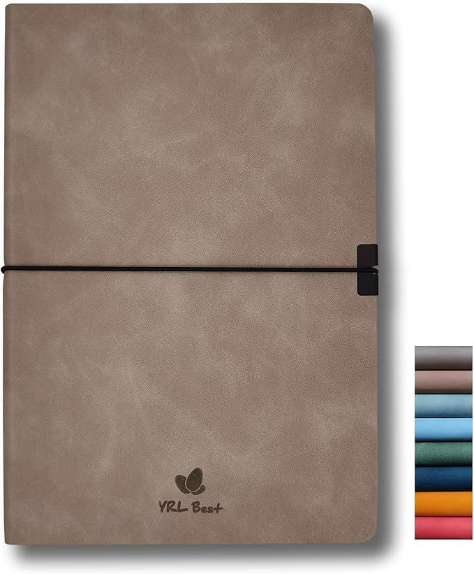 YRL Best Writing Journal Notebook, College Ruled/Lined, A5, 5.8x8.3”, Premium Faux Leather Soft... | Amazon (US)