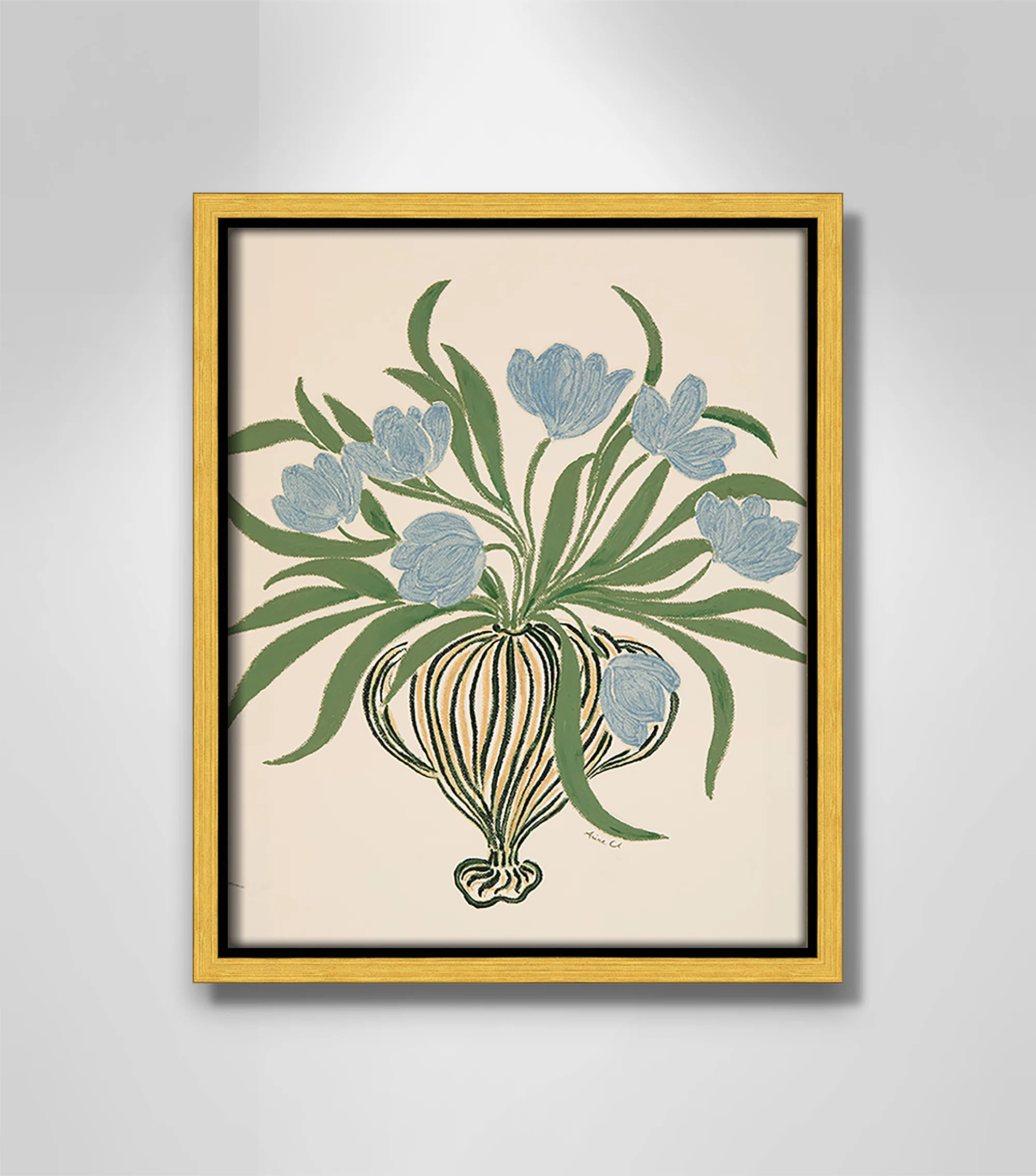 Colette La Poire Blue Tulips Print by Camilla Bergqvist | Wayfair North America