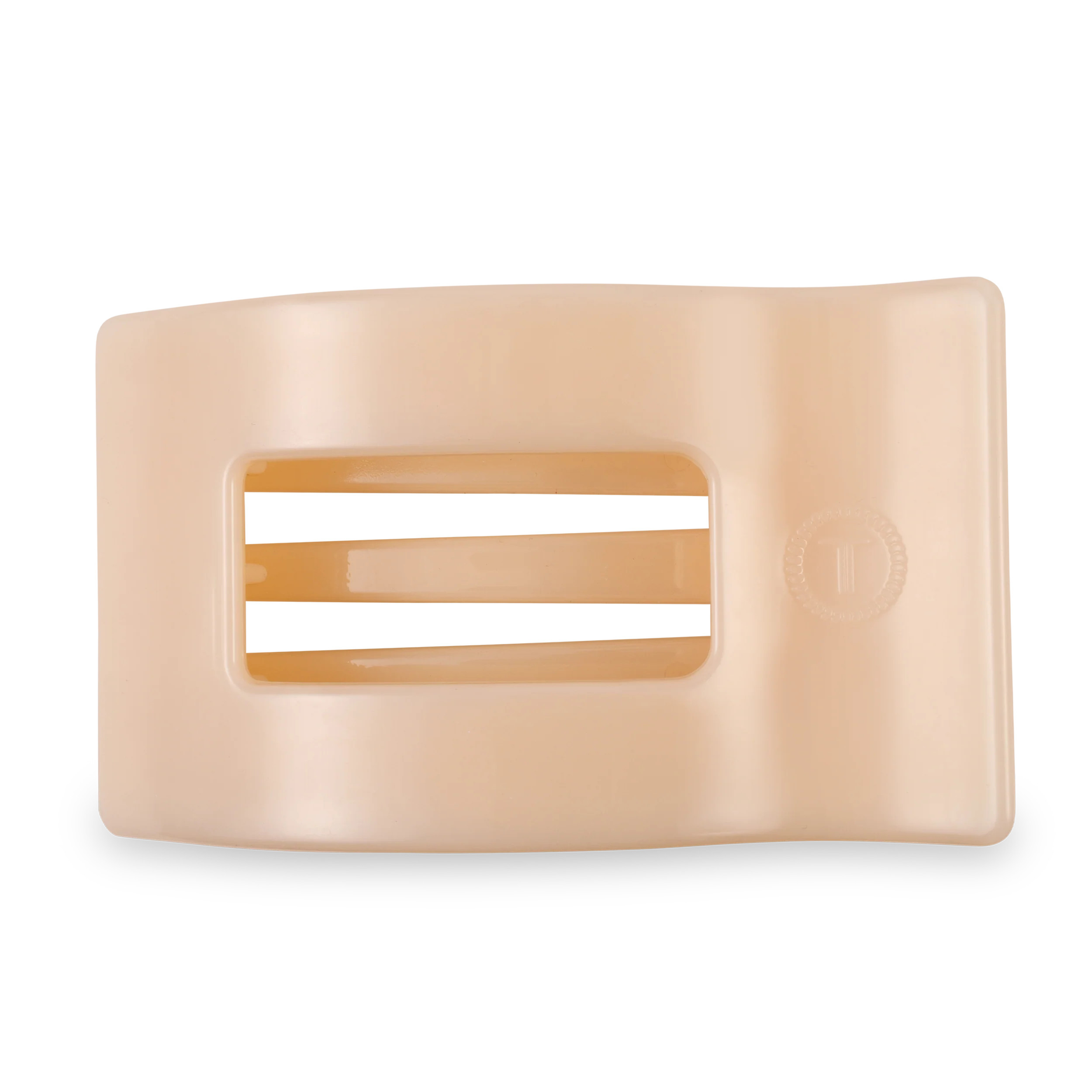 Almond Beige Large Flat Rectangle Hair Clip | TELETIES