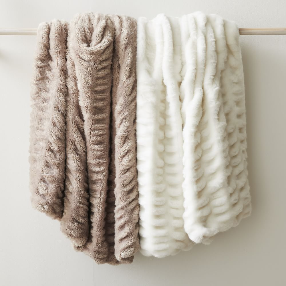 Faux Fur Cascade Throw | West Elm (US)