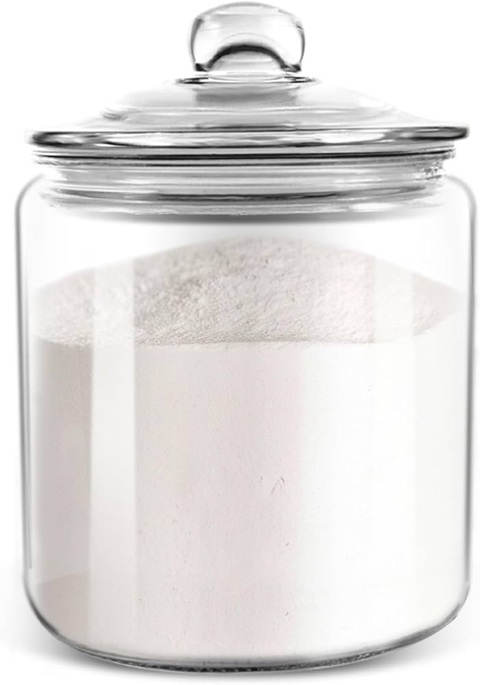 Masthome 1 Gallon Glass Jar with Lid,Large Glass Cookie Jar,Wide Mouth,Dishwasher Safe,Large Clea... | Amazon (US)