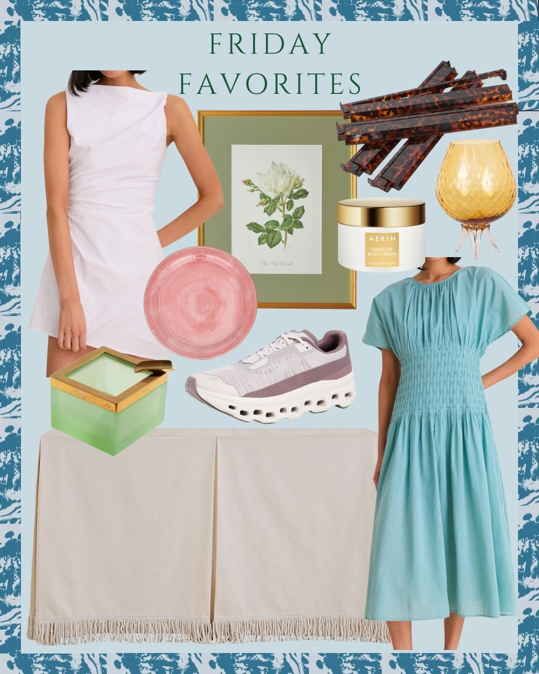 Friday Favorites ✨✨✨

Skirted table, spring dress, sneakers, mahjong 

#LTKHome