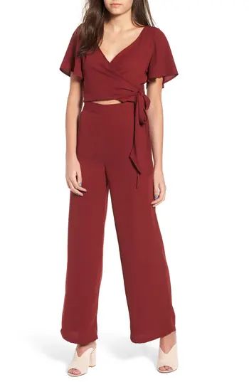 Women's Leith Surplice Jumpsuit, Size XX-Small - Red | Nordstrom