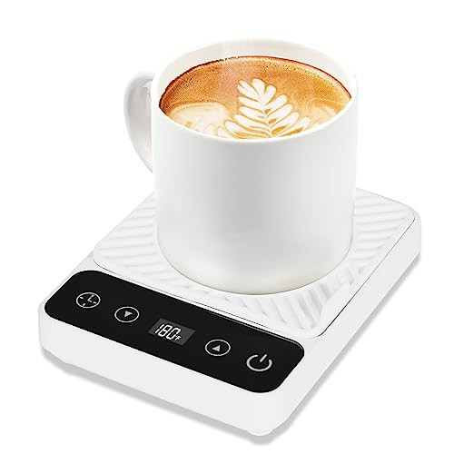 Coffee Warmer for Desk - Electric Mug Warmer, Coffee Mug Warmer with Timer, Mug Warmer, LED Display Smart Coffee Cup Warmer, Mug Heater for Coffee Tea White | Amazon (US)