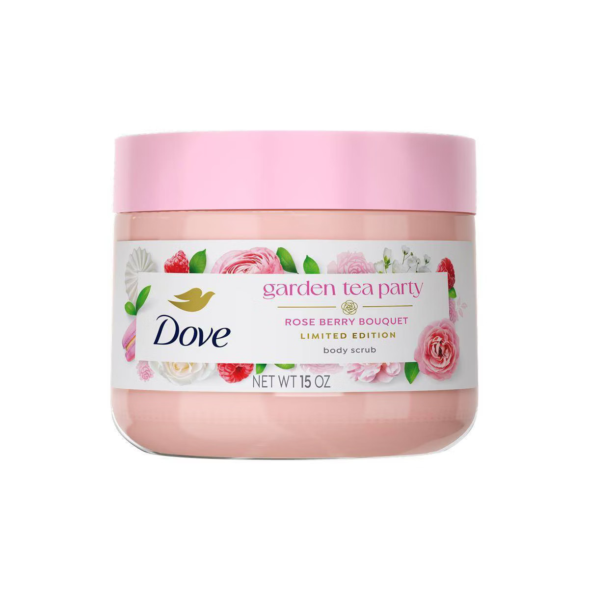 Dove Beauty Garden Tea Party Body Scrub - Rose Berry Bouquet - Limited Edition - 15oz | Target