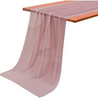 Blush Pink, Luxury Extra Long See Through Dull Chiffon Table Runner, Wedding Holiday Runner | Etsy (US)