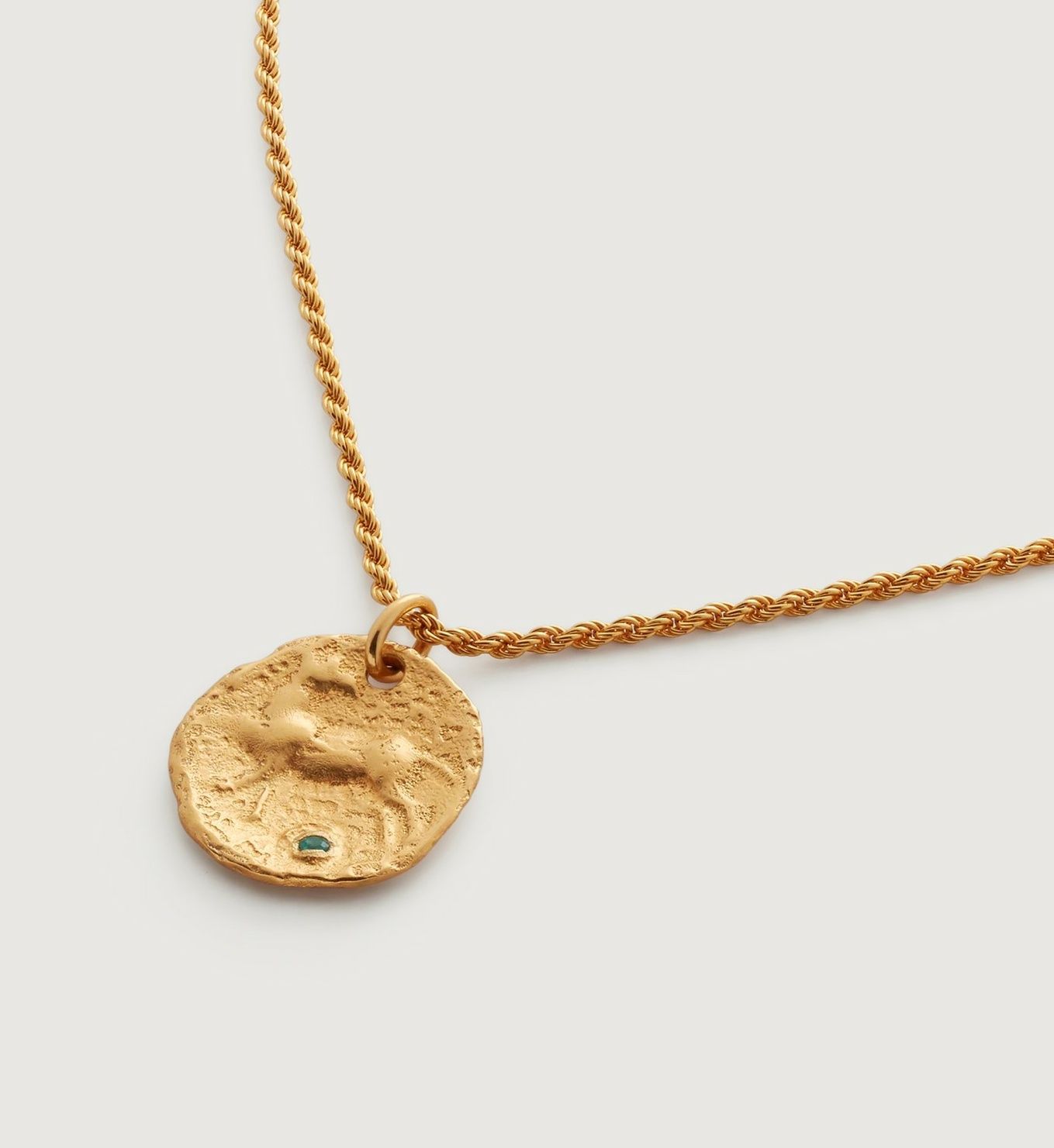 Siren Large Coin Rope Chain Necklace | Monica Vinader (US)