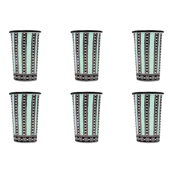 The Tiger Lily Handmade Tumblers Set of 6 | Chairish