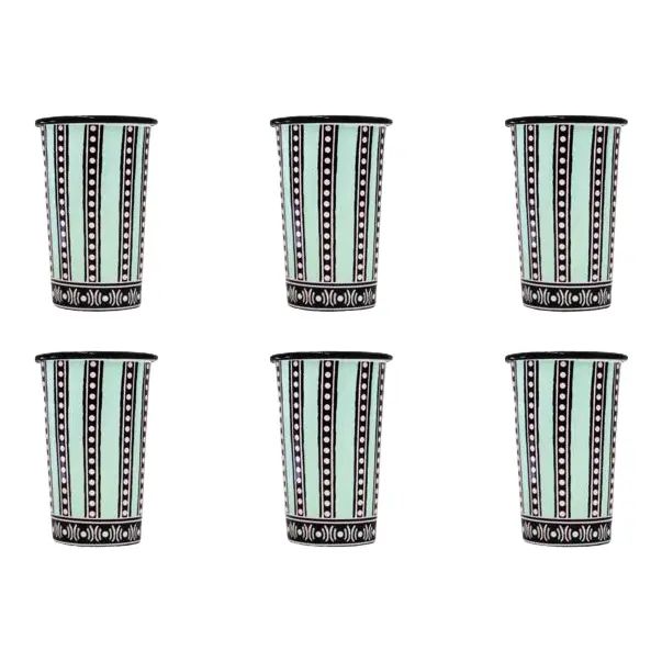 The Tiger Lily Handmade Tumblers Set of 6 | Chairish