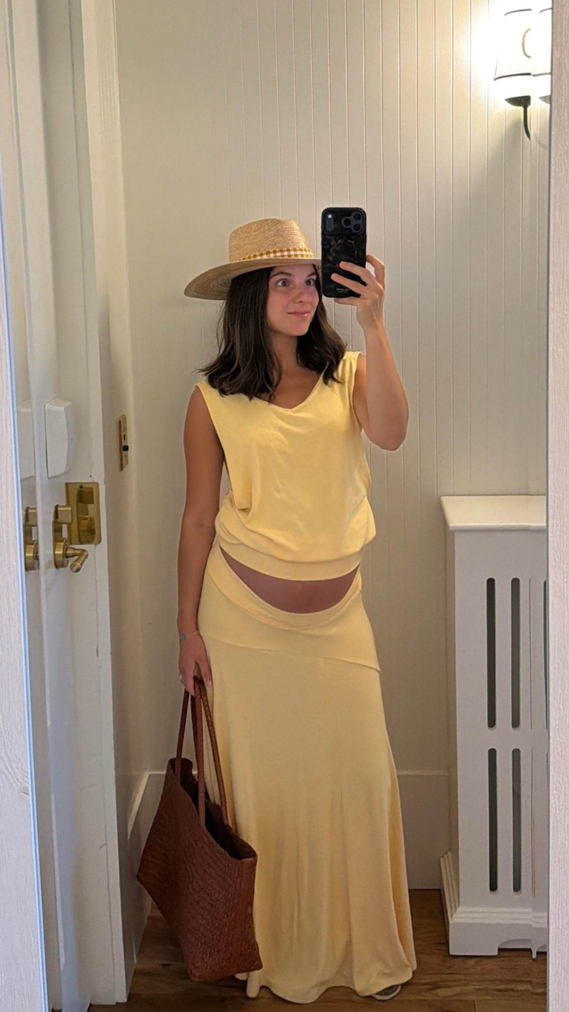 [6/29/26] this skirt set is so good for @freepeople and only $78 for the full set! Comes in so many colors and still comfortably wearing size small at 29 weeks pregnant. Bag is a favorite from
@Madewell I’ve been using all spring/summer!

#LTKBump #LTKSeasonal #LTKPetite