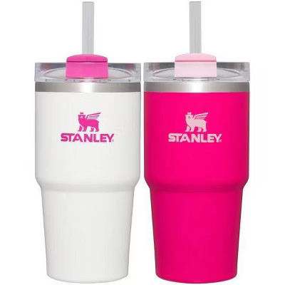 Stanley 2pk 20oz Stainless Steel H2.0 Flowstate Quencher Tumblers - Pink Vibes/White | Target