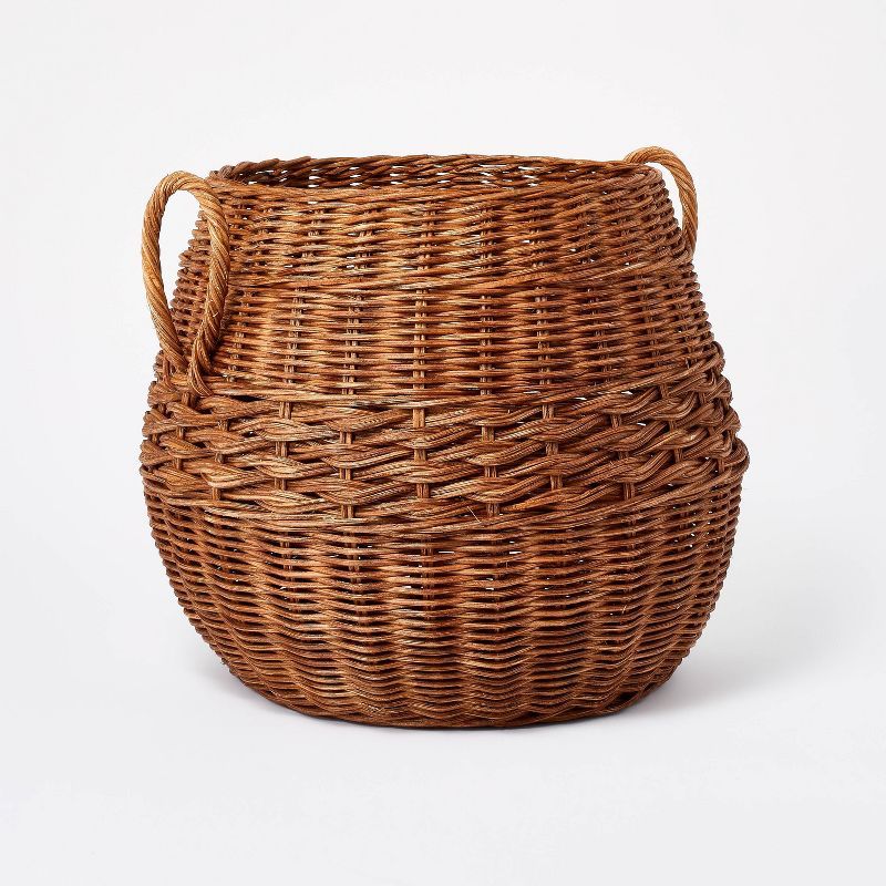 Rattan Round Basket - Threshold™ designed with Studio McGee | Target