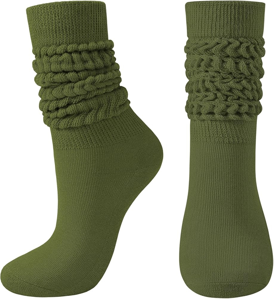 BOOPH Slouch Socks Women Scrunch Sock Knee High Slouchy Socks for Women Size 6-11 | Amazon (US)