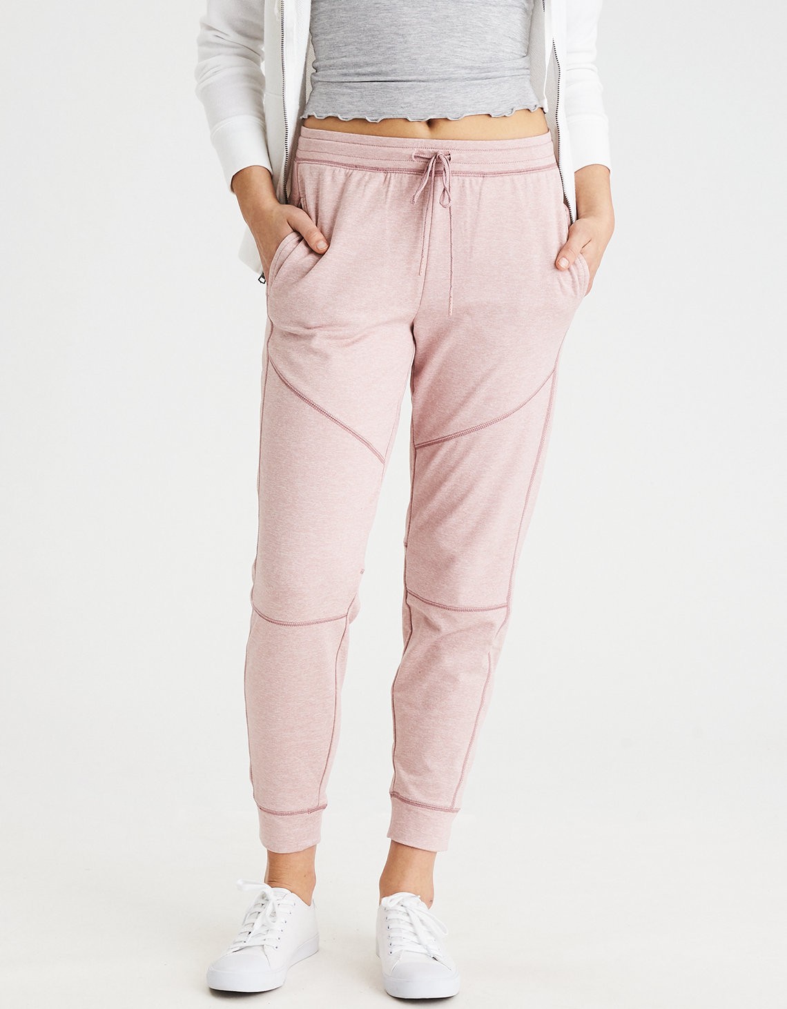 AEO Lightweight Fleece Jogger, Blush | American Eagle Outfitters (US & CA)