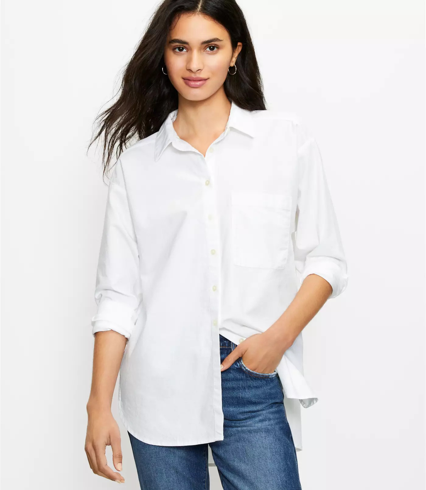 Pocket Tunic Shirt | LOFT