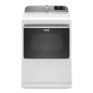 Maytag 7.4 cu. ft. 240-Volt Smart Capable White Electric Vented Dryer with Hamper Door and Steam,... | The Home Depot