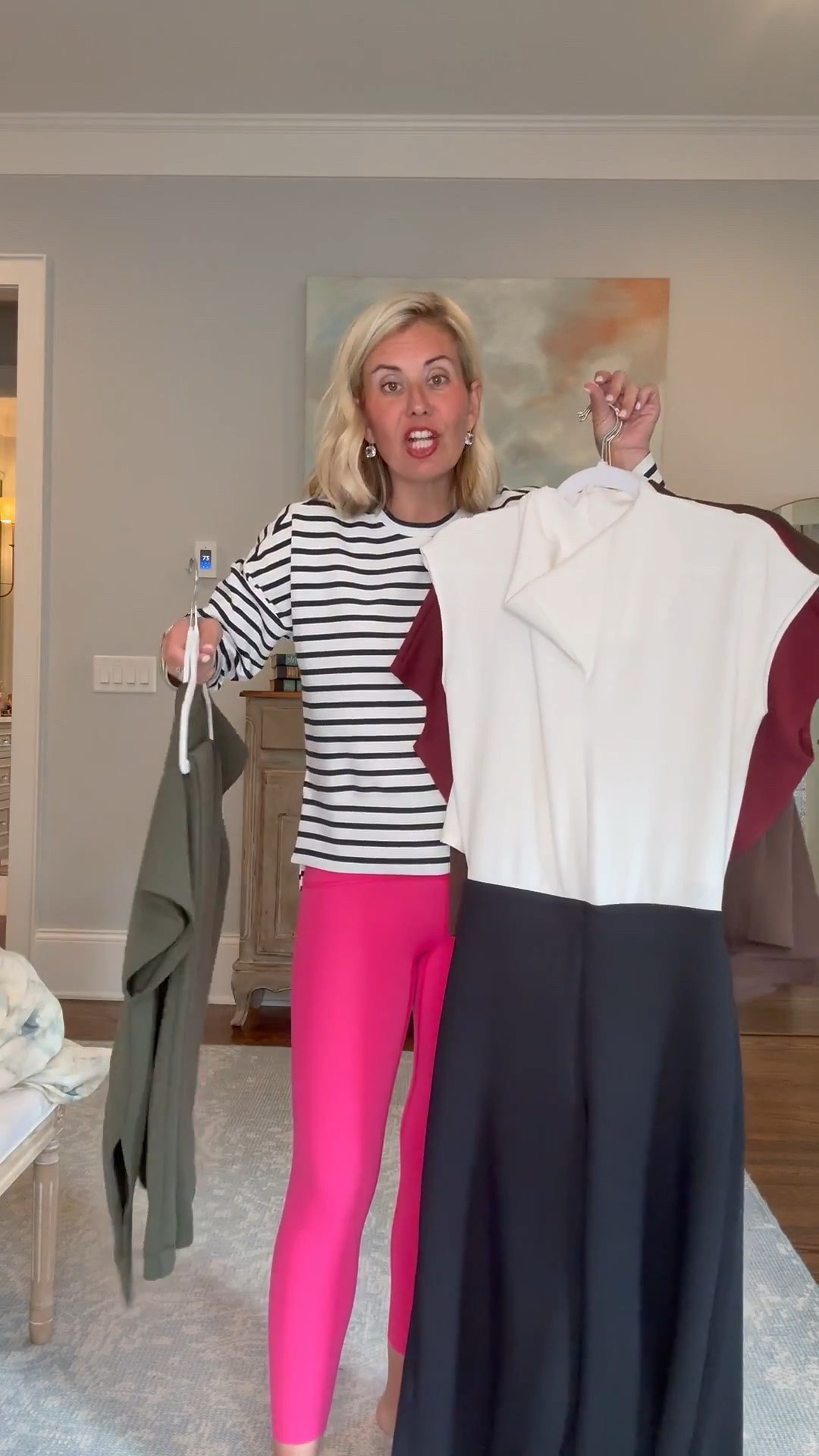 Spanx Air Essentials new arrivals are here & yall they are so good!! Try-on coming soon! 
Sizing:
Draped Maxi Dress - xs
Draped Jumpsuit - small petite 
Draped Tee - xs
Draped Midi Skirt - small 
Crewneck Striped Top - xs 
Booty Boost Leggings - small 7/8
Crewneck Tee - xs
Pleated Wide Leg Pants - small petite
Oversized Button-Down - xs
Jeans - xs petite