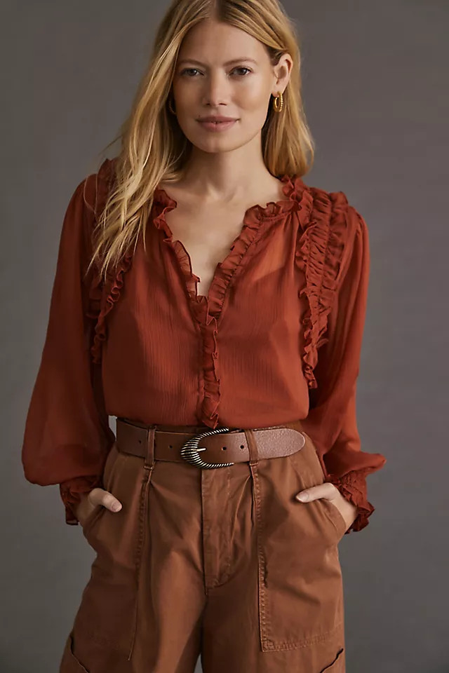 Harvest Ruffled Blouse | Anthropologie (US)