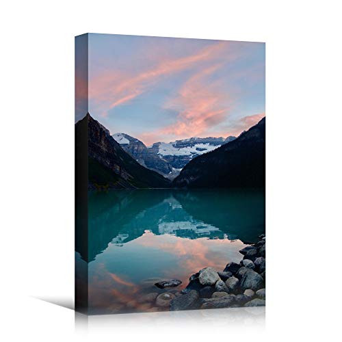SIGNWIN Canvas Wall Art Sun Setting on a Lake Coastal Multicolor Photography Relax/Calm Romantics Sunset - 32x48 inches | Amazon (US)