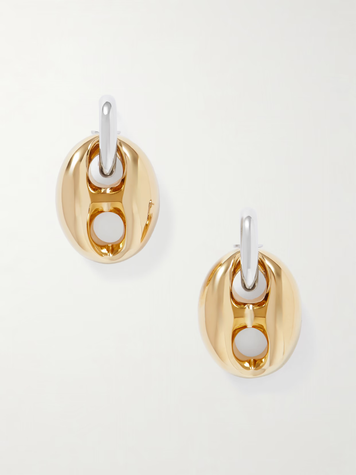 Rabanne - Xtra Eight Silver- And Gold-tone Earrings - One size | NET-A-PORTER (US)