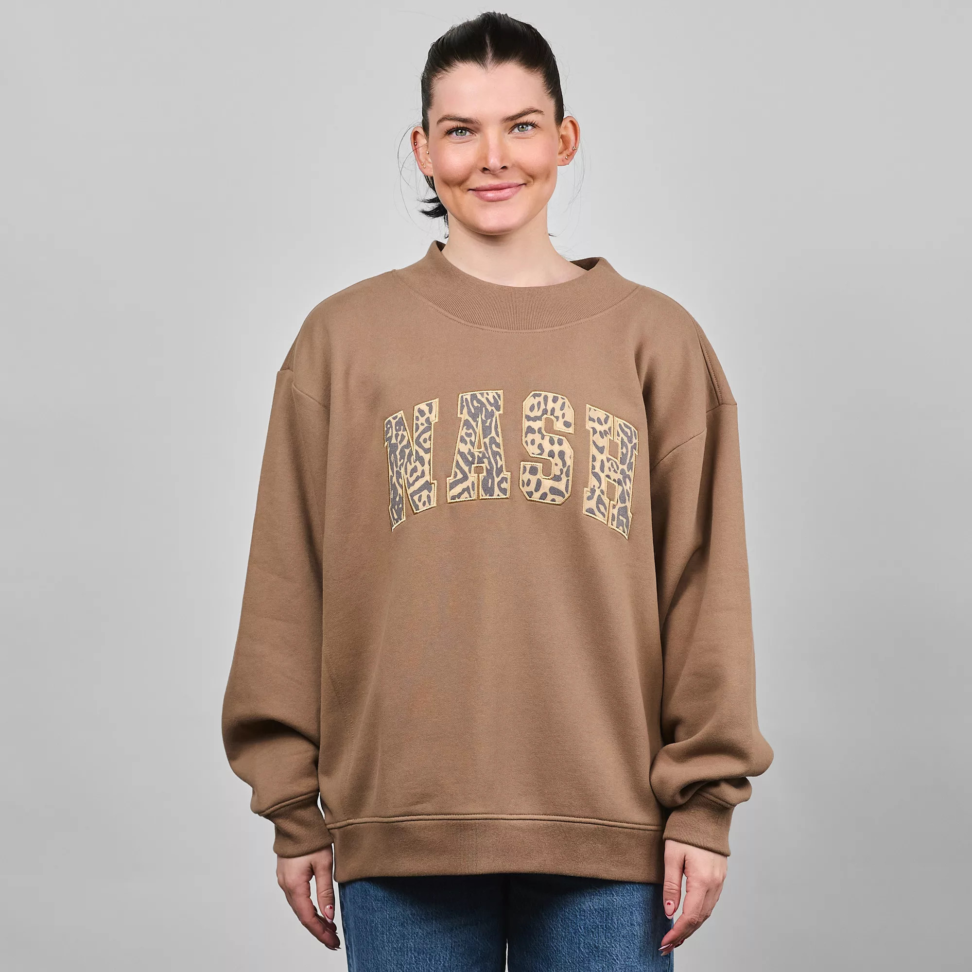 Nash Women's Nashville Brown Leopard Legacy Mockneck Sweatshirt, XL/XXL | DICK'S Sporting Goods
