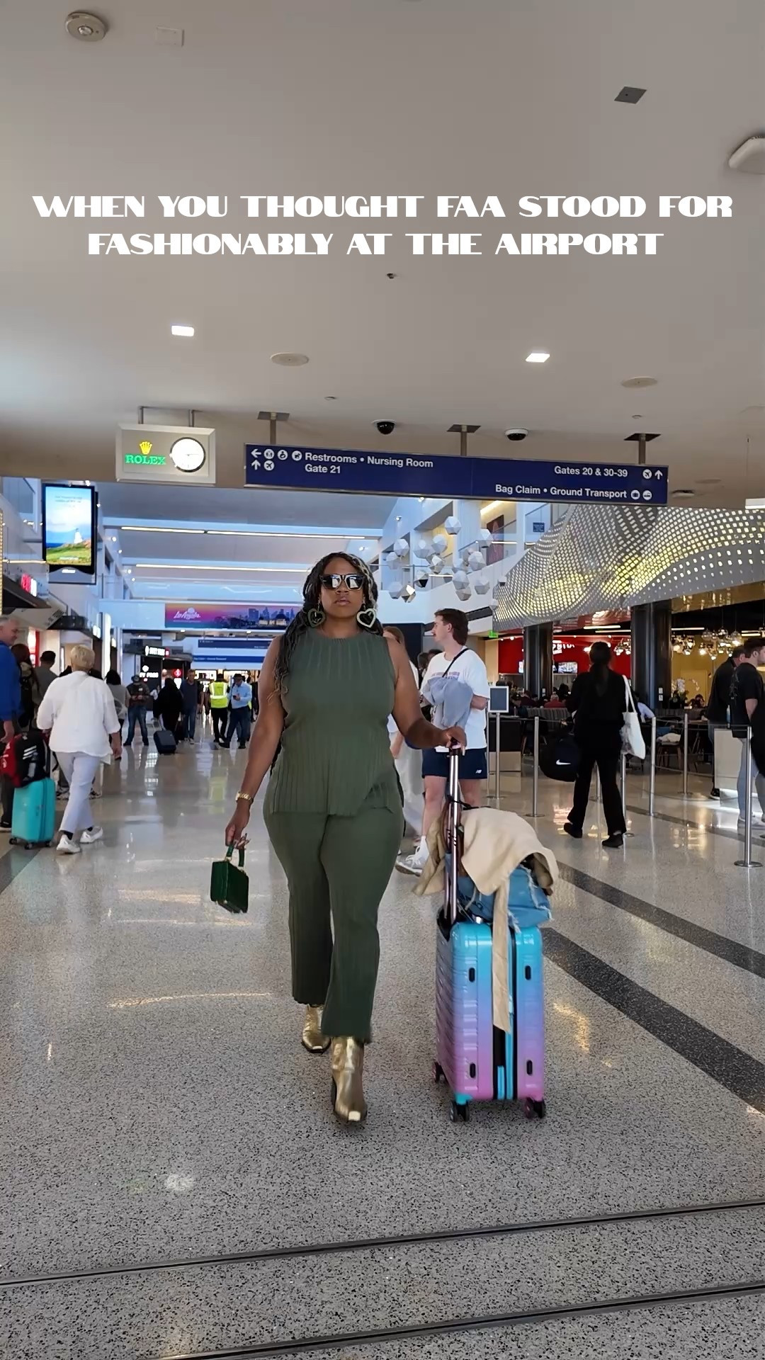 Today is the first day since the FAA has cut back on air traffic at 40 US airports and I must say it was smooth sailing at LAX. 

My airport travel style is always about being chic and comfortable. 

Olive sweater set- Nordstrom SZ M/L
Glasses- DIFF eyewear 
Boots- Vince Camuto SZ 10
Bag- Brandon Blackwood 
Jacket- Nordstrom SZ L
Suitcase- ifly 



#LTKOver40 #LTKMidsize #LTKTravel