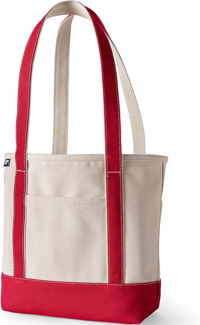 Lands' End Open Top Canvas Tote Bag | Amazon (US)