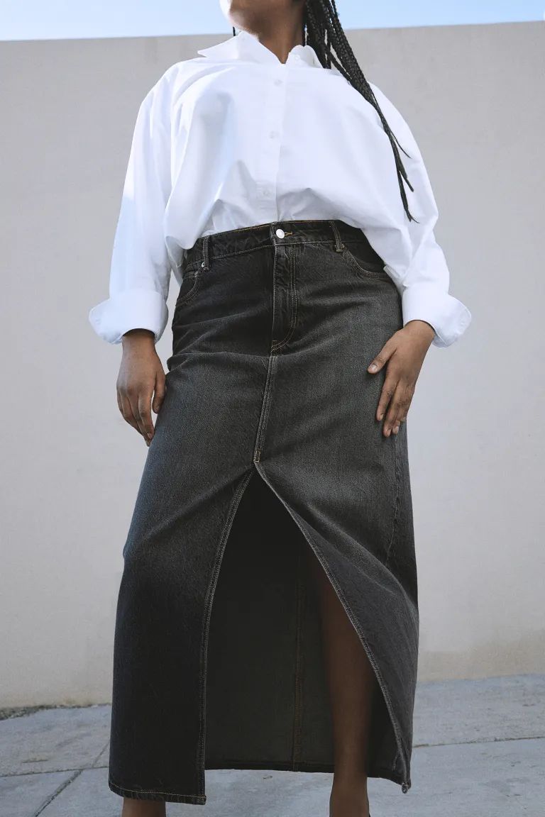Denim Maxi Skirt | H&M (US + CA)