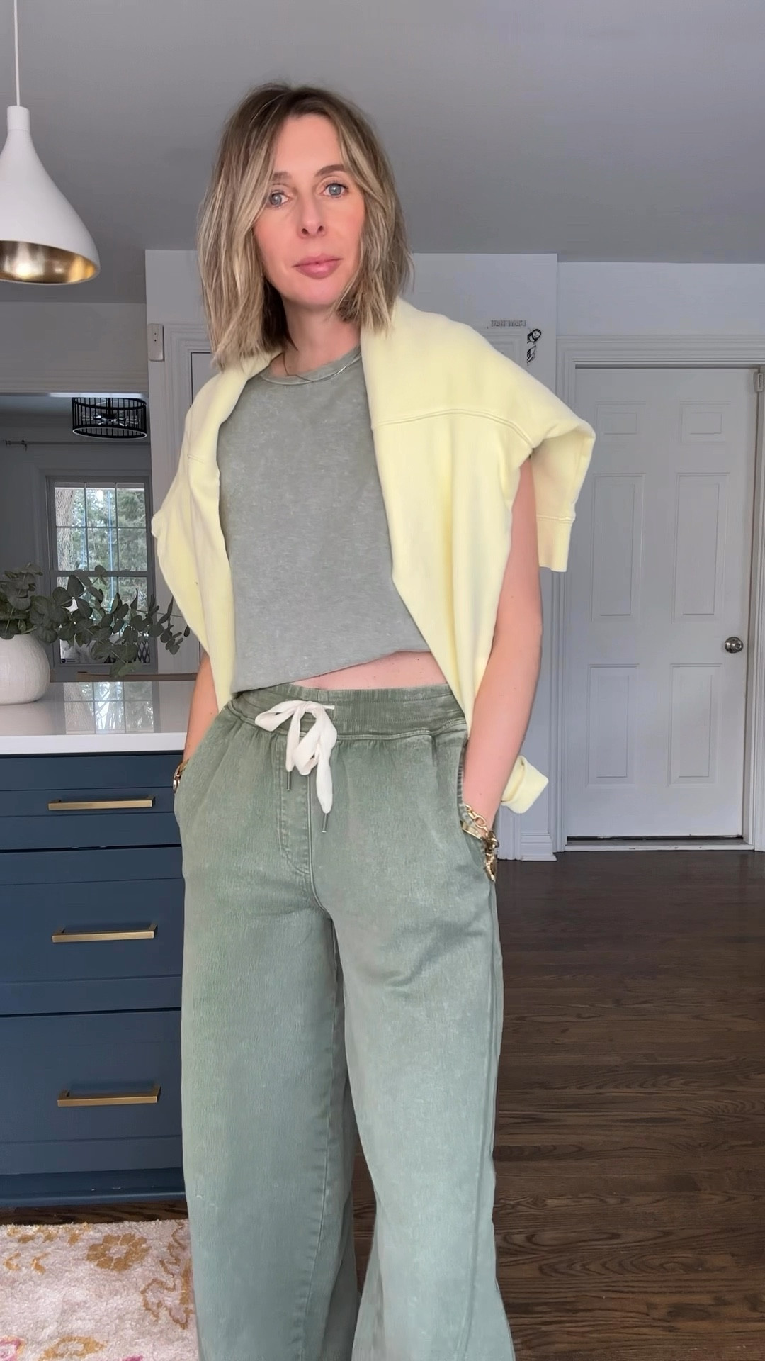 olive with a splash of yellow. this color combo is everything. 💫

tee - medium
pants - medium
sweatshirt - large


#effortlessstyle #styleover40 #aerie #widelegpants #aeriereal 

effortless style + daily outfit inspo for over 40s. are you trying to rediscover your style, i got you. want to elevate your everyday looks, i got you. want easy, effortless style, i got you! come follow me @houseofmagpye 🫶

aerie pants, monochrome outfit, olive pants, events style, style over 40. 

#LTKWatchNow #LTKSaleAlert #LTKFindsUnder50