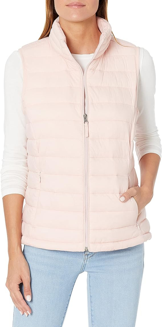 Amazon Essentials Women's Lightweight Water-Resistant Packable Puffer Vest | Amazon (US)