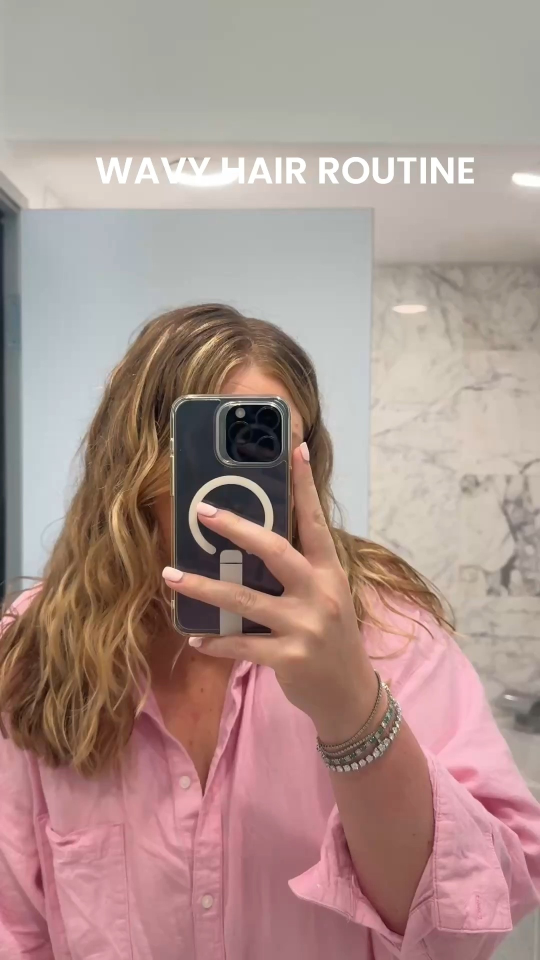 My wavy hair air dry routine: 

STEP ONE: wash your hair 
STEP TWO: brush out hair( essential to not have frizz) 
STEP THREE: add in Crown Affair leave in conditioner 
STEP FOUR: add in Crown Affair the smoothing air dry cream 
STEP FIVE: be patient and let your hair dry 
STEP SIX: finish with Crown Affair finishing spray once hair is dry

#LTKgrwm #LTKBeauty #LTKmomlife