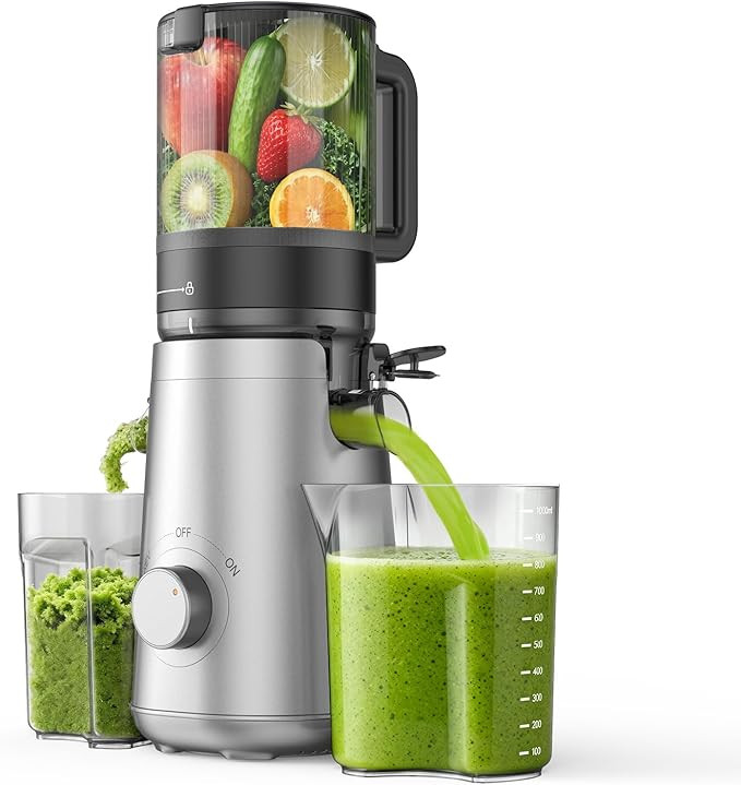 Juicer Machines, 5.3" Wide Feed Chute Cold Press Juicer for Whole Vegetables & Fruits, High Juice... | Amazon (US)
