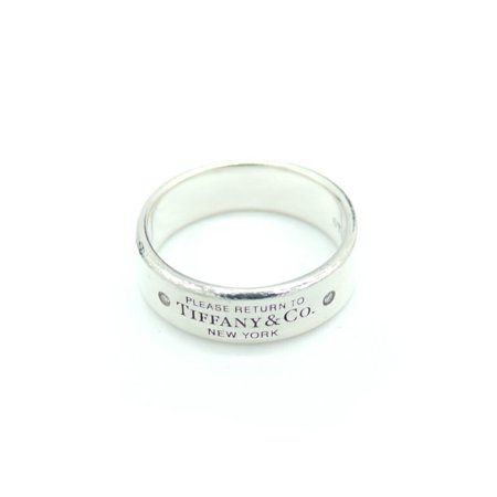 Authenticated Used TIFFANY & Co. Tiffany return toe narrow ring diamond silver 925 about 15 | Walmart (US)