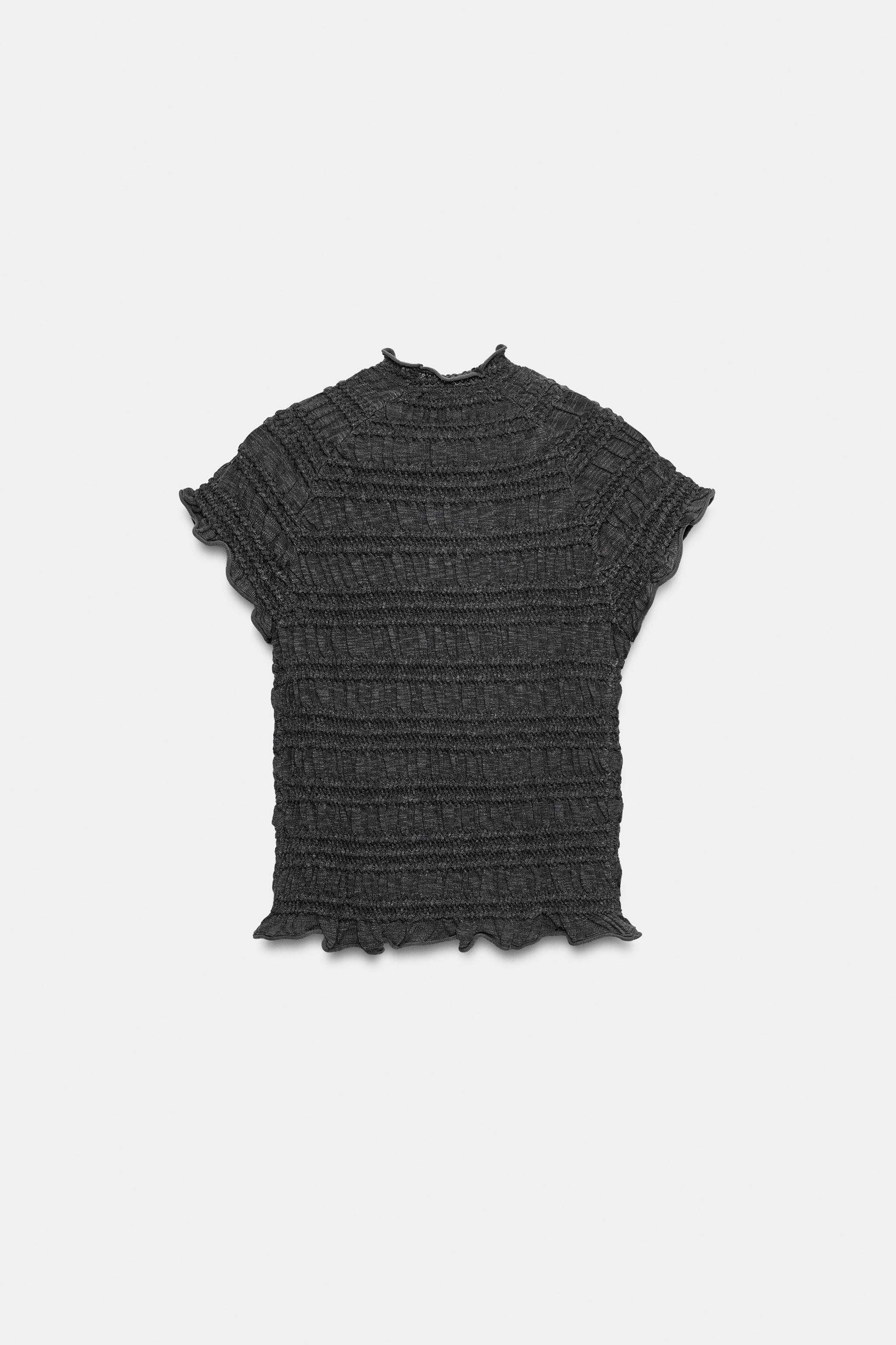 HONEYCOMB KNIT TOP | Zara US